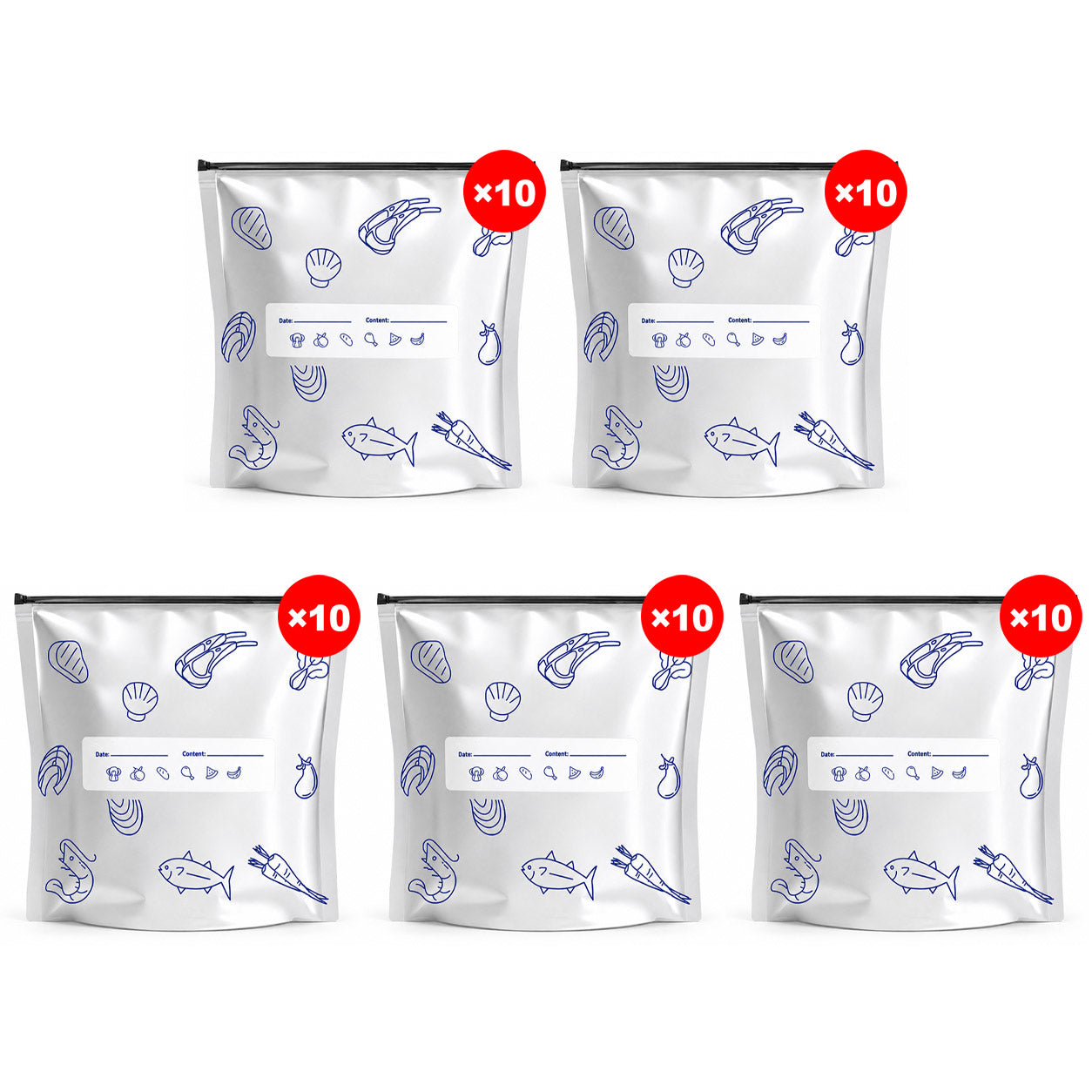 Daba™🔥Limited Sale: Buy 2 get 1 free!🍗 🥦Reusable Aluminum Foil Sealable Storage Bags