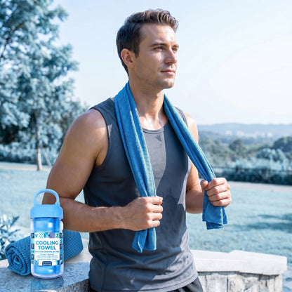☀️Cooling Towel -👍Daba™ Cold Sweat Towel You Can Use Anywhere, Anytime! Reusable Soft Absorbent Cooling Portable 🔥