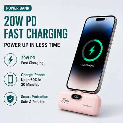 🔥 50% OFF Today 🔥 10000mAh Mini Power Bank | 20W Fast Charging Portable Phone Charger