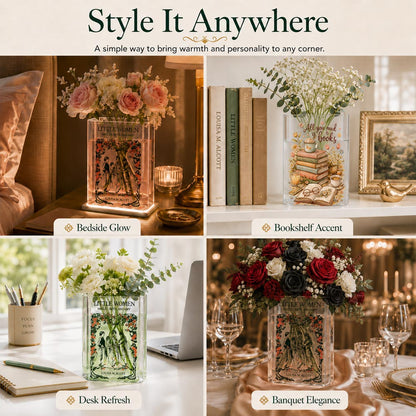 Daba™ 📚 Acrylic Book Vase — A Beautiful Blend of Books, Flowers & Memories💐