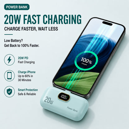 🔥 50% OFF Today 🔥 10000mAh Mini Power Bank | 20W Fast Charging Portable Phone Charger