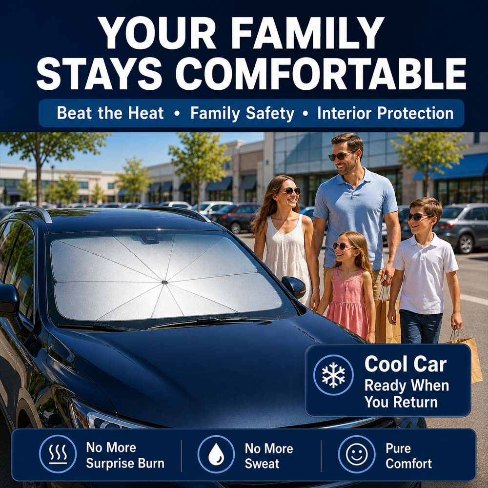 🔥Last Day 50% OFF - Daba™ 2026 Upgraded Car Windshield Sun Shade Umbrella