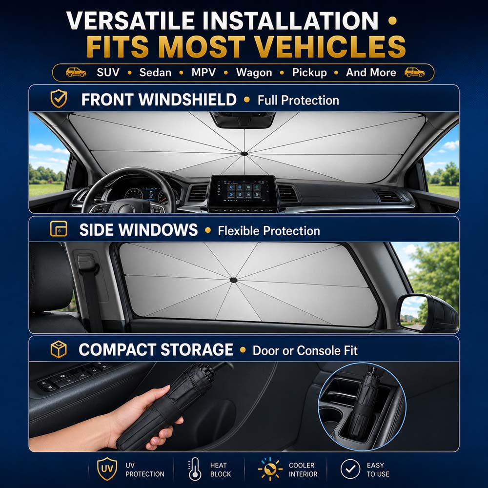 🔥Last Day 50% OFF - Daba™ 2026 Upgraded Car Windshield Sun Shade Umbrella