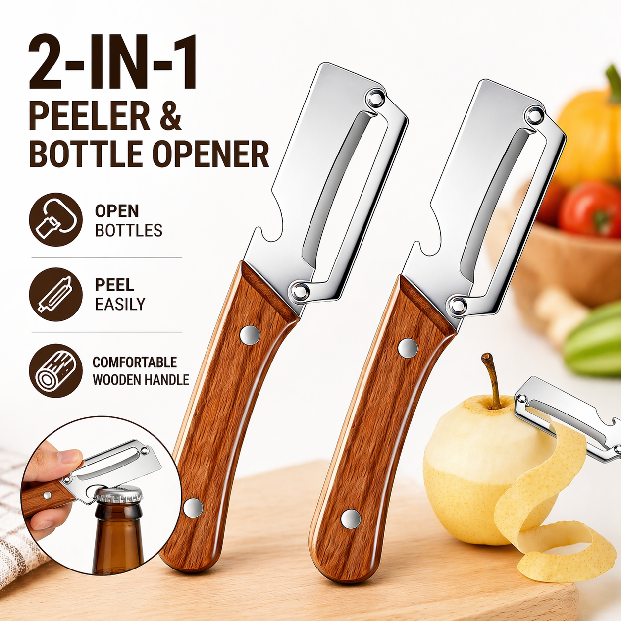 Daba™ 2-IN-1 PEELER & BOTTLE OPENER