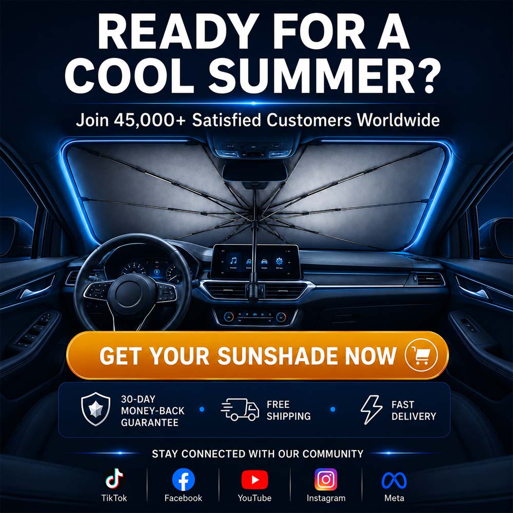 🔥Last Day 50% OFF - Daba™ 2026 Upgraded Car Windshield Sun Shade Umbrella
