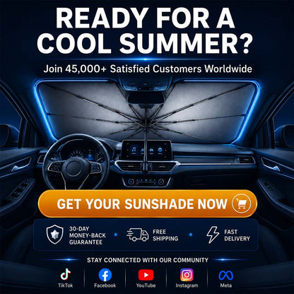 🔥Last Day 50% OFF - Daba™ 2026 Upgraded Car Windshield Sun Shade Umbrella