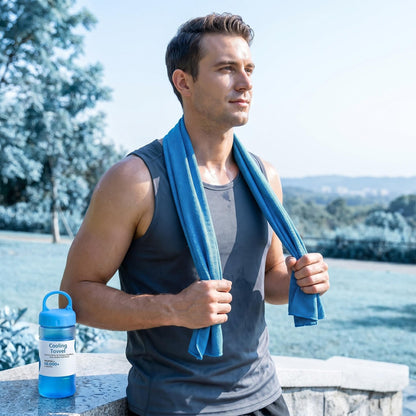 ☀️Cooling Towel -👍Daba™ Cold Sweat Towel You Can Use Anywhere, Anytime! Reusable Soft Absorbent Cooling Portable 🔥