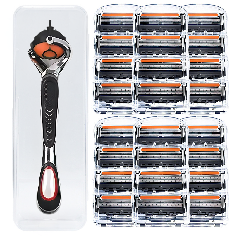 Multi-Blade Razor — Quick-Release Design with a Pivoting Head for a Close, Precision Shave