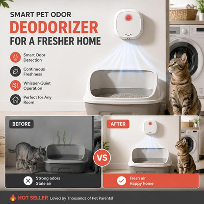 🔥Limited Time 50% OFF! 🌬️Say goodbye to unpleasant odors with it! Smart Quiet Pet Odor Eliminator