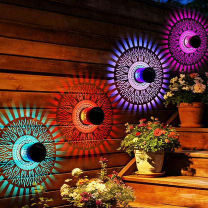 🌞Daba™🌀 Solar Mandala Light – Stunning Pattern Projection, 2-in-1 Floor/Wall, IP65 Waterproof, Auto On/Off 🌿