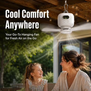 Daba™ CoolBreeze Rechargeable Hanging Fan with LED Light