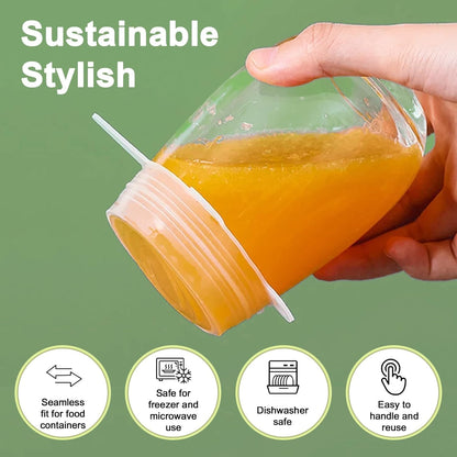 DABA™ Reusable Silicone Lids — 6 PCS Stretch Bowl & Pot Covers Pro