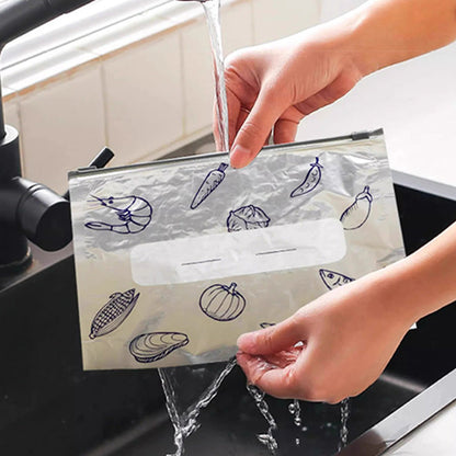 Daba™🔥Limited Sale: Buy 2 get 1 free!🍗 🥦Reusable Aluminum Foil Sealable Storage Bags