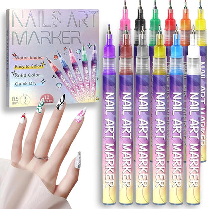 Daba™ 12 Colors Nail Art Pens Set(OFFER)