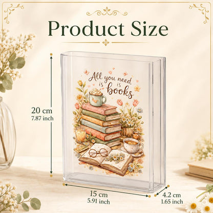 Daba™ 📚 Acrylic Book Vase — A Beautiful Blend of Books, Flowers & Memories💐