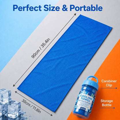 ☀️Cooling Towel -👍Daba™ Cold Sweat Towel You Can Use Anywhere, Anytime! Reusable Soft Absorbent Cooling Portable 🔥