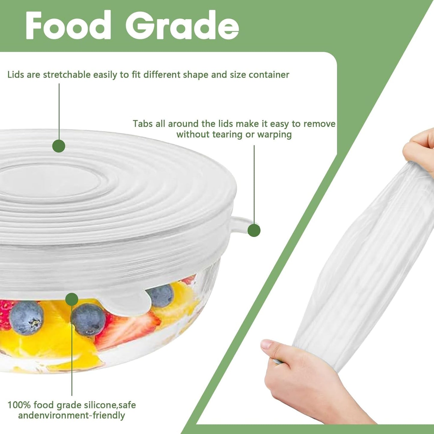 DABA™ Reusable Silicone Lids — 6 PCS Stretch Bowl & Pot Covers Pro