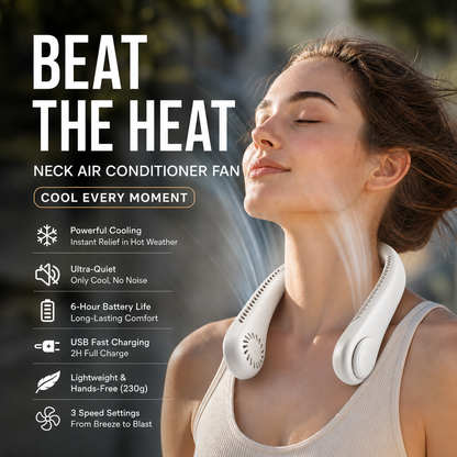 Daba™ 🥳 HOT SALE 🥳 50K+ SOLD! 🍃 Neck Air Conditioner Fan – Quiet, Hands-Free Cooling💧 (Offer)