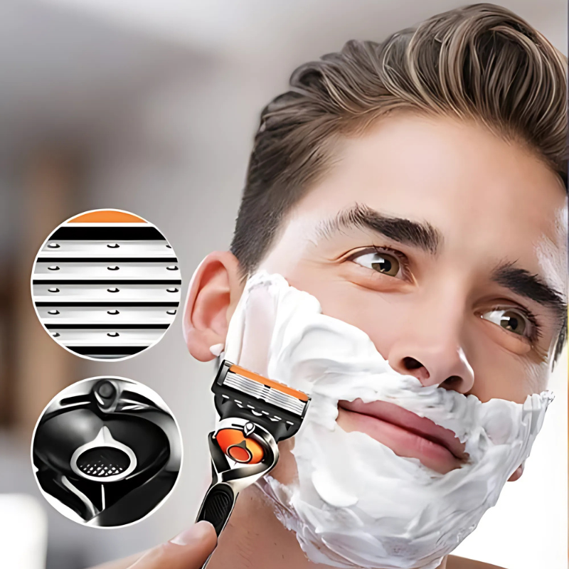 Multi-Blade Razor — Quick-Release Design with a Pivoting Head for a Close, Precision Shave