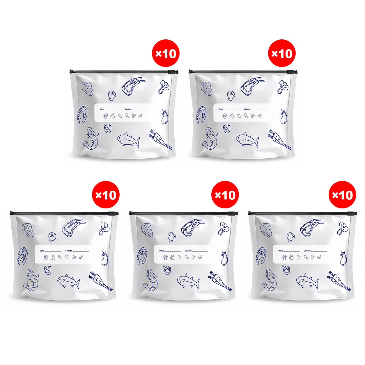 Daba™🔥Limited Sale: Buy 2 get 1 free!🍗 🥦Reusable Aluminum Foil Sealable Storage Bags