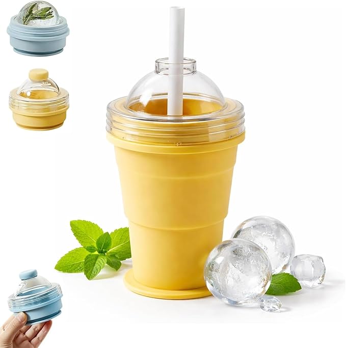 Daba™ 2-in-1 Collapsible Ice Maker Cup – (Copy)