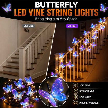 🥳2026 HOT SALE🥳💞50K+ SOLD!🌿Romantic Butterfly Vine LED Lights