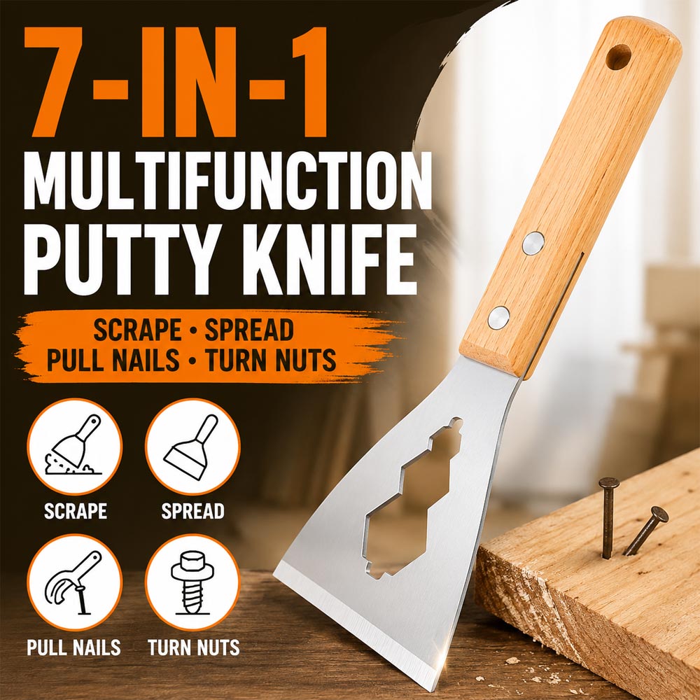 🛠️ Multifunction Putty Knife with Wooden Handle | Scraping, Spreading & DIY Tool for Home Repair ✨