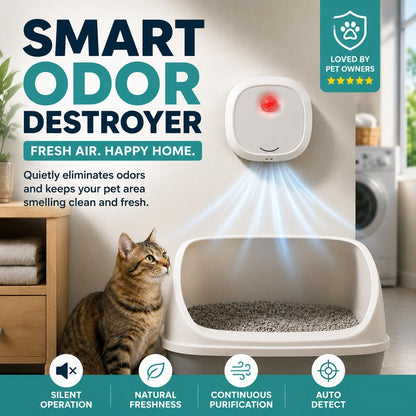 🔥Limited Time 50% OFF! 🌬️Say goodbye to unpleasant odors with it! Smart Quiet Pet Odor Eliminator