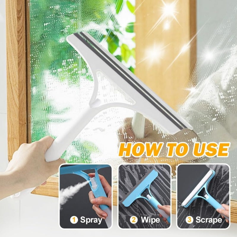 Daba™ BrightSwipe 3 in 1 Window Squeegee Cleaner with Spray Bottle