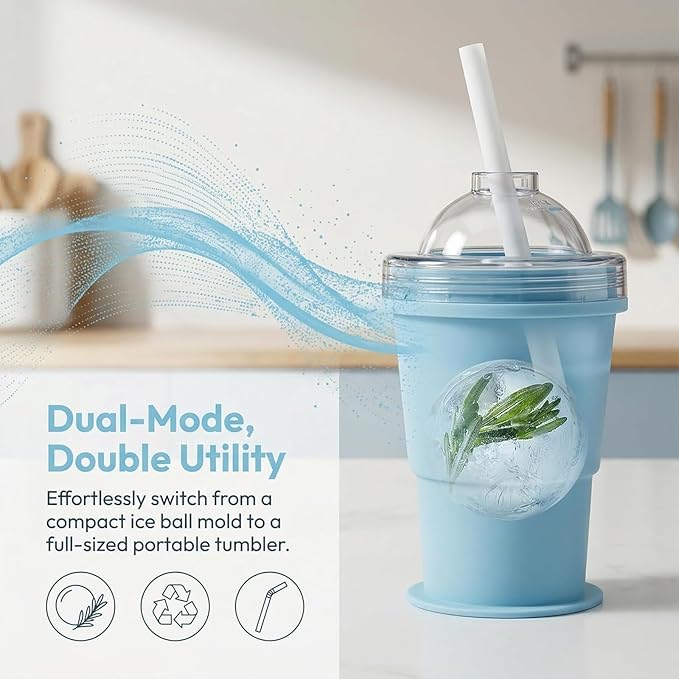 Daba™ 2-in-1 Collapsible Ice Maker Cup – (Copy)