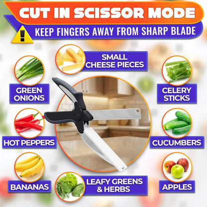 Daba™ 2-in-1 Kitchen Food Cutter for Fast, Easy, Low-Mess Prep