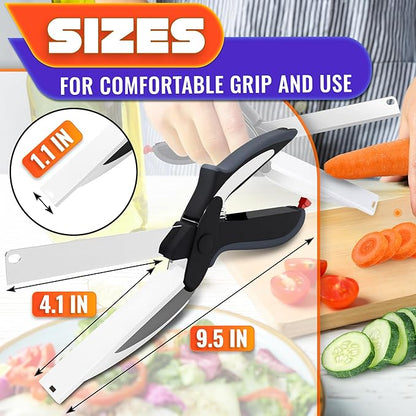 Daba™ 2-in-1 Kitchen Food Cutter for Fast, Easy, Low-Mess Prep