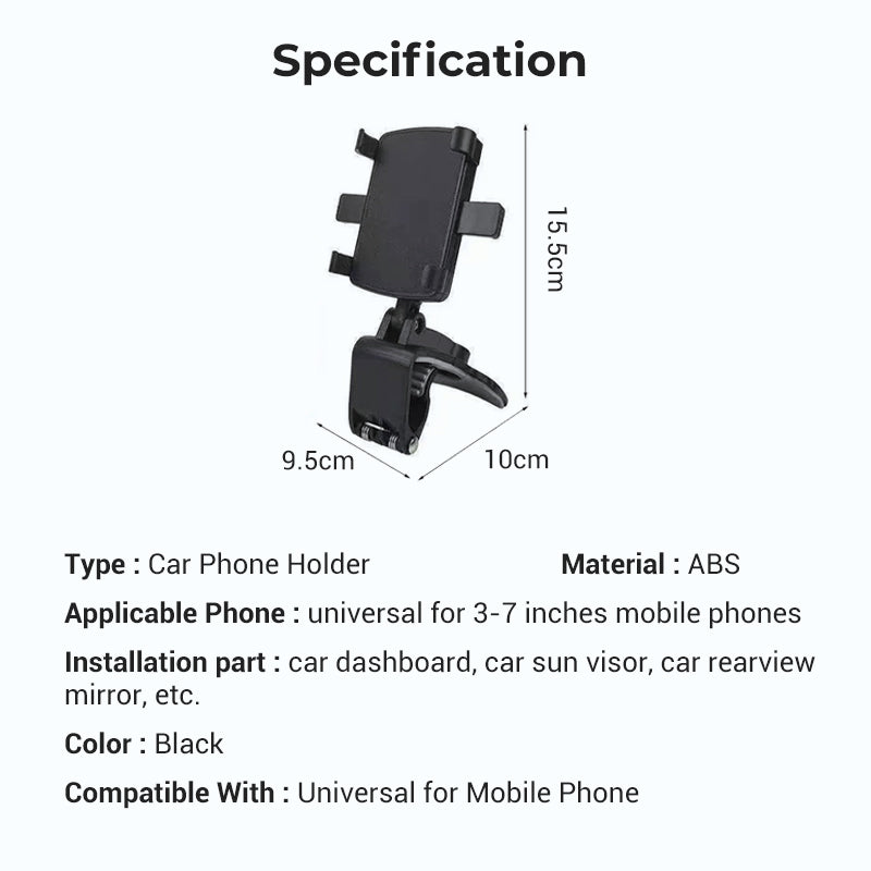 🔥New Hot Sale - 50% OFF🔥Daba™ 360 Degree Rotation Dashboard Car Phone Holder🚗