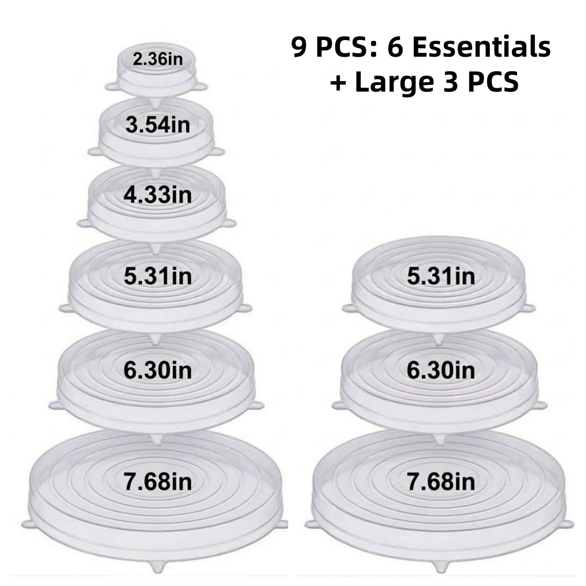 DABA™ Reusable Silicone Lids — 6 PCS Stretch Bowl & Pot Covers Pro