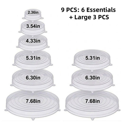 DABA™ Reusable Silicone Lids — 6 PCS Stretch Bowl & Pot Covers Pro
