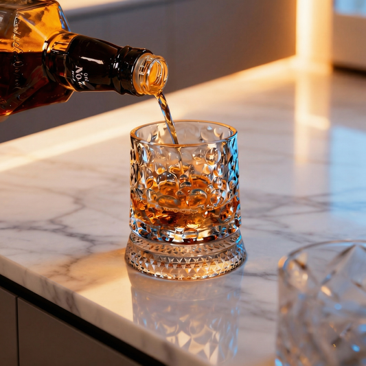 Rotating Whiskey Glass