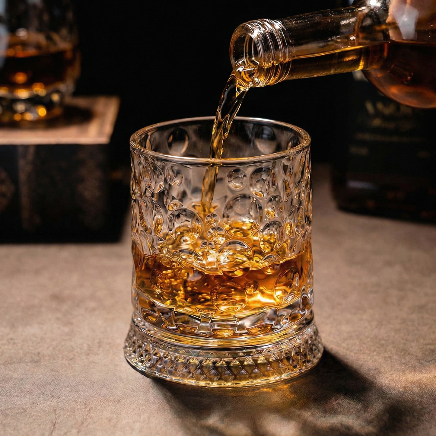 Rotating Whiskey Glass
