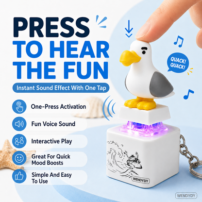 Daba™ Voice-Activated Light-Up Rechargeable Bird Button Keychain🐦