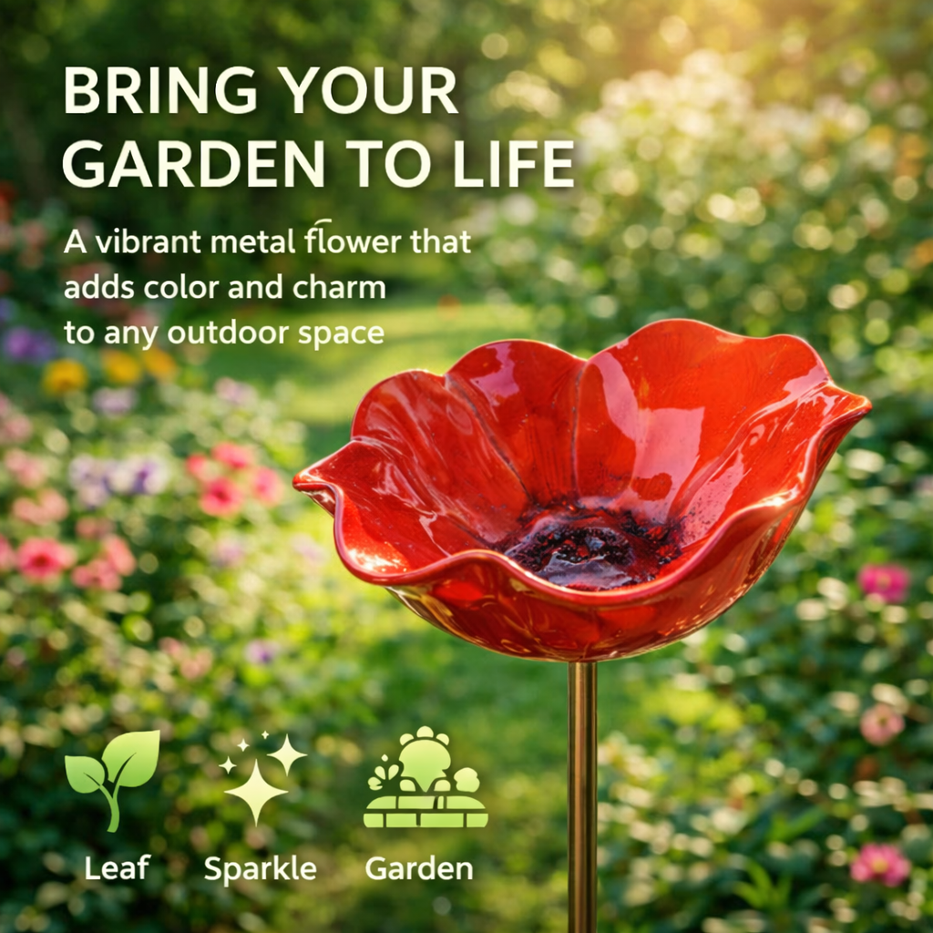 Daba™ Metal Flower Garden Stake Bird Bath🎁Perfect Mother's Day Gift 50% OFF💖
