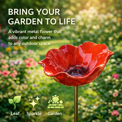 Daba™ Metal Flower Garden Stake Bird Bath🎁Perfect Mother's Day Gift 50% OFF💖