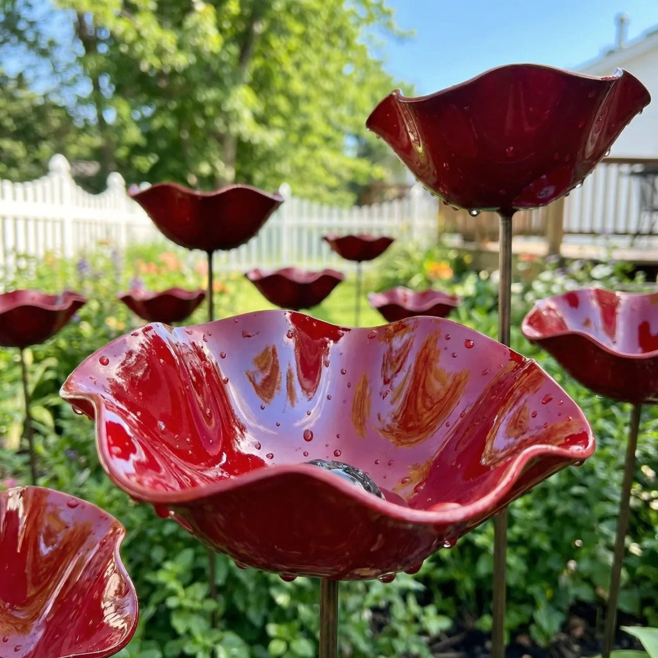Daba™ Metal Flower Garden Stake Bird Bath🎁Perfect Mother's Day Gift 50% OFF💖