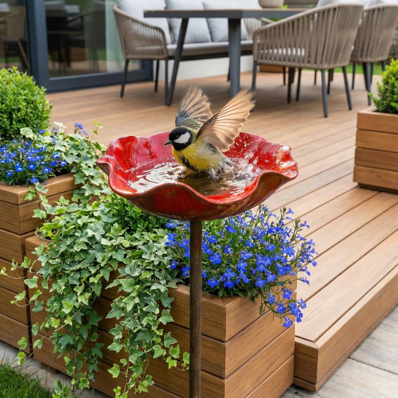 Daba™ Metal Flower Garden Stake Bird Bath🎁Perfect Mother's Day Gift 50% OFF💖