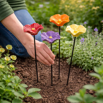 Handmade Bee Flowers – Weather-Resistant Ceramic Bee Waterers