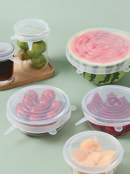 DABA™ Reusable Silicone Lids — 6 PCS Stretch Bowl & Pot Covers Pro