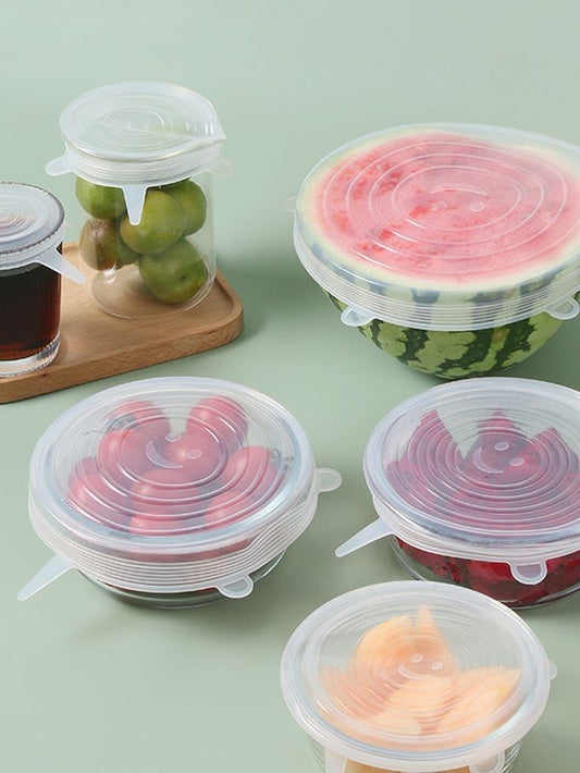 DABA™ Reusable Silicone Lids — 6 PCS Stretch Bowl & Pot Covers Pro