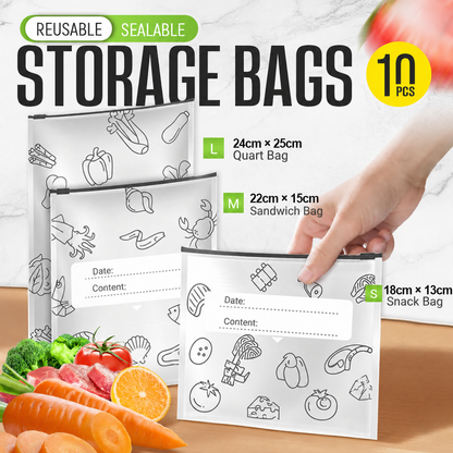 Daba™🔥Limited Sale: Buy 2 get 1 free!🍗 🥦Reusable Aluminum Foil Sealable Storage Bags