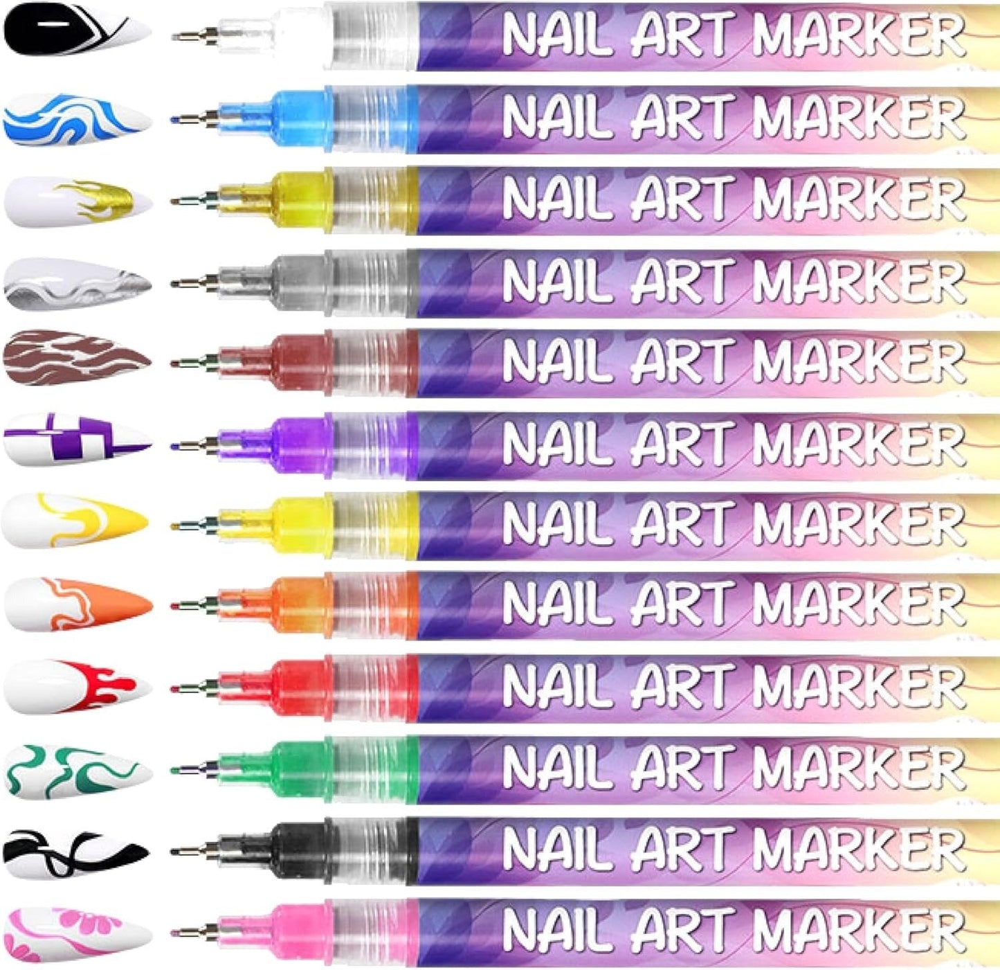 Daba™ 12 Colors Nail Art Pens Set(OFFER)