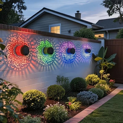 🌞Daba™🌀 Solar Mandala Light – Stunning Pattern Projection, 2-in-1 Floor/Wall, IP65 Waterproof, Auto On/Off 🌿