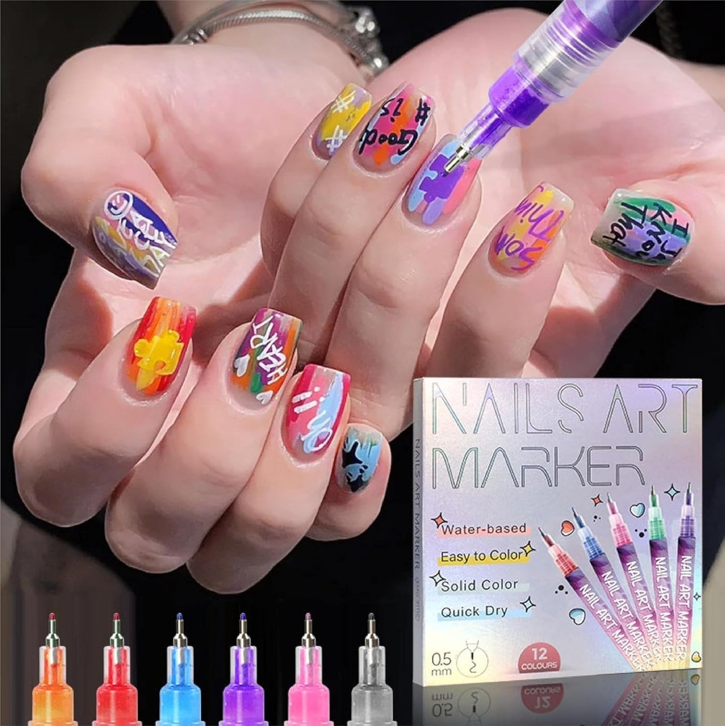 Daba™ 12 Colors Nail Art Pens Set(OFFER)
