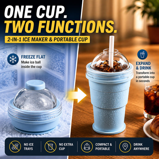 Daba™ 2-in-1 Collapsible Ice Maker Cup – (Copy)